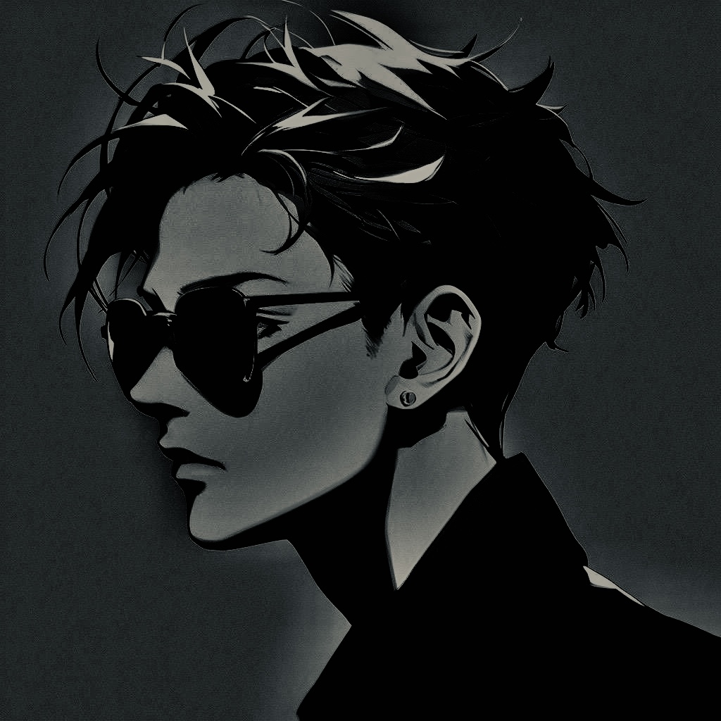 プロフィール画像(白黒)